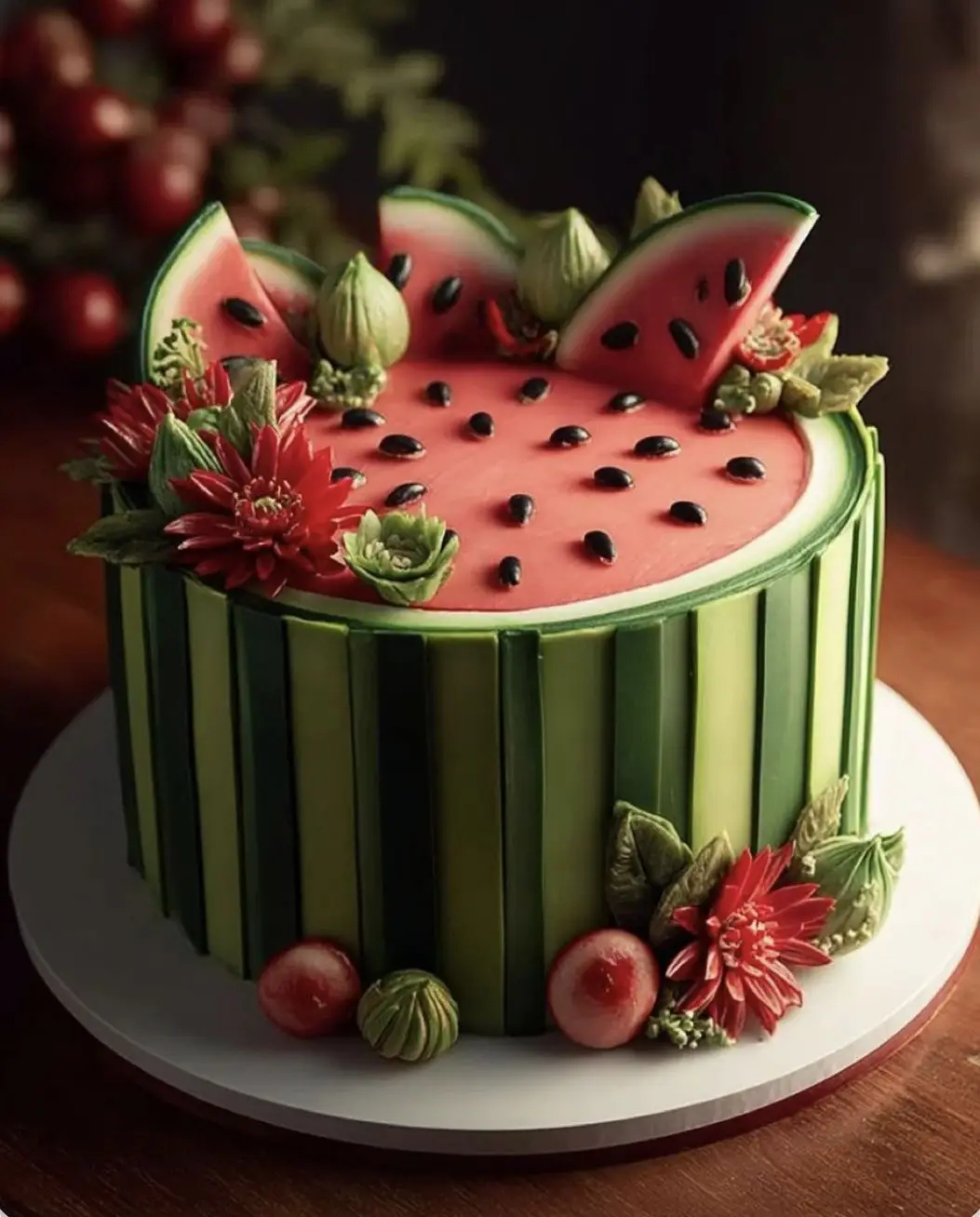 تزیین کیک شب یلدا برای مدرسه