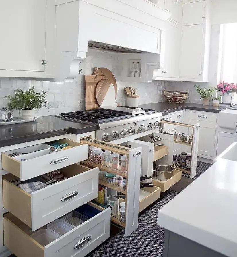 چیدمان کابینت زیر اجاق گاز