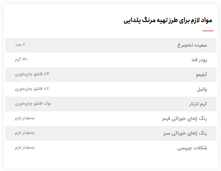 مرنگ یلدایی