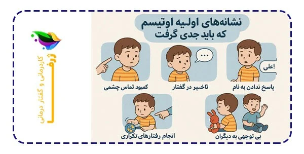 نشانه های اولیه اوتیسم