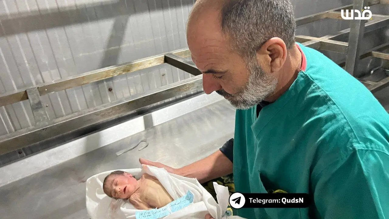 شهادت نوزاد یک ماهه در نوار غزه به‌علت سرمای شدید+ عکس