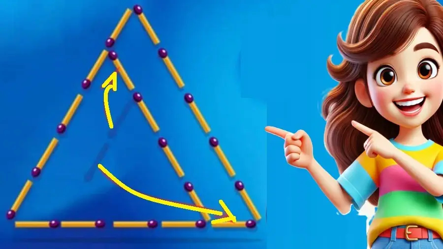پاسخ ساخت دو مثلث با جابجایی 2 چوب کبریت