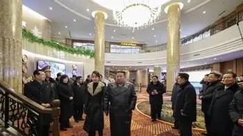 حضور کیم جونگ اون در افتتاح یک تفریحگاه لوکس کوهستانی