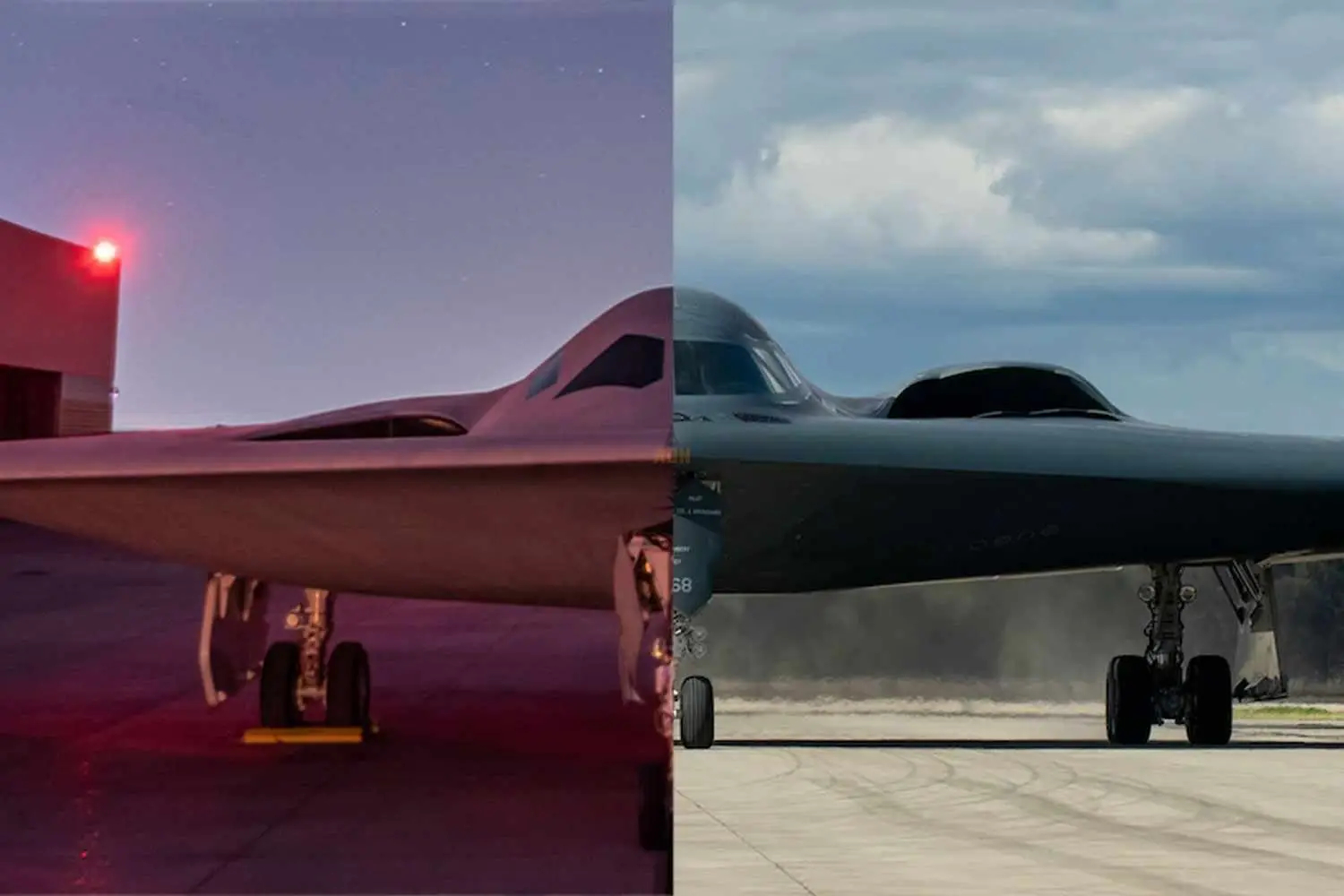 بمب‌افکن‌های پنهانکار B-21 Raider و B-2 Spirit