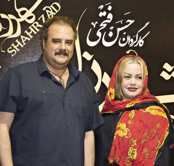 هومن برق نورد و همسرش