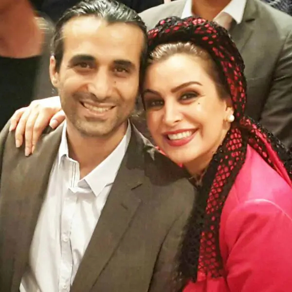 ماه چهره خلیلی و همسرش
