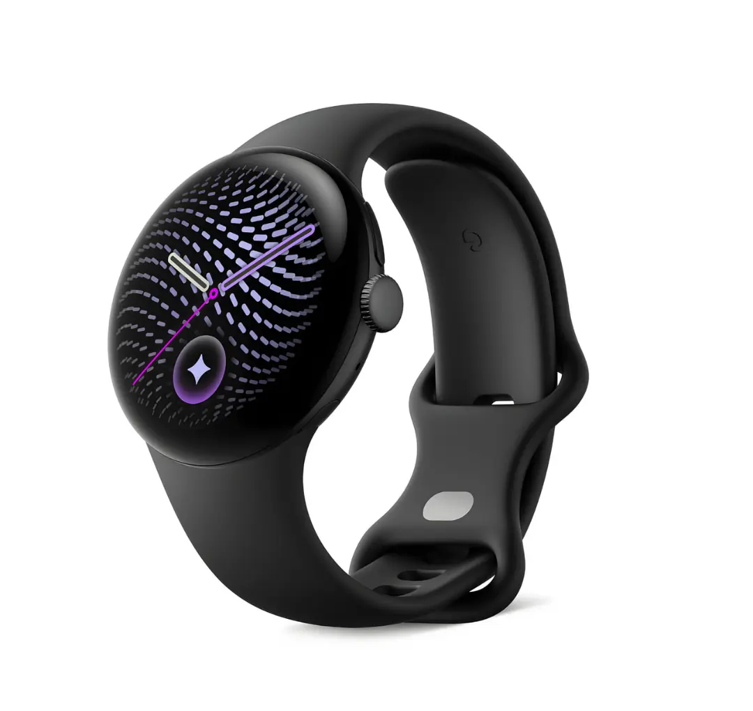 ساعت هوشمند گوگل (Google Smartwatch) با صفحه نمایش دیجیتال و بند سیلیکونی مشکی