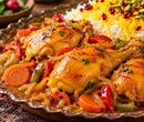 طرز تهیه مرغ زعفرانی آبدار رستورانی با و بدون رب