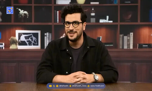 شوخی‌های بامزه امیرحسین قیاسی با همسرش در جشن حافظ جنجالی شد!