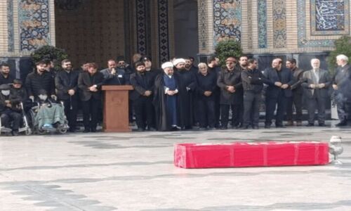تشییع باشکوه پیکر فرزند معاون رئیس جمهور در حرم مطهر رضوی