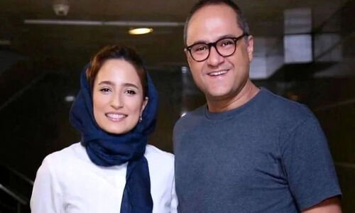 رد آرام زمان روی چهره نگار جواهریان در لحظه‌ای صمیمی با رامبد جوان
