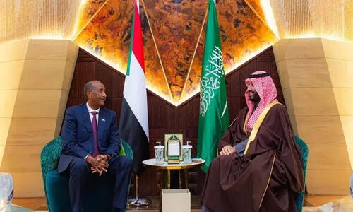 رئیس شورای حاکمیت انتقالی سودان با بن سلمان دیدار کرد