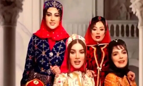 رقص و آواز زنان بازیگر ایرانی در صحنه‌ای شاد از سریال بامداد خمار!