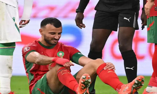 اشک‌های کاپیتان مراکش در دقیقه ۱۷؛ ضربه سنگین مصدومیت به تیم ملی در افتتاحیه جام ملت‌ها