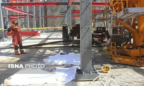 سقوط بالابر جان یک کارگر ساختمانی را گرفت