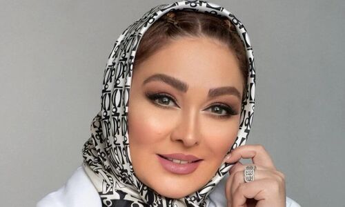 استایل مجلسی الهام حمیدی با لباس سفید