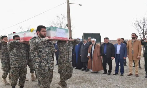مراسم تشییع پیکر شهید «امیرحسام خدایاری‌فرد» در کوهدشت برگزار شد