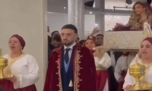 آلبوم عروسی مجلل منیر الحدادی بازیکن استقلال در مادرید / از تاج جواهرنشان عروس تا عکس یادگاری با بازیکنان استقلال